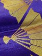 Photo6: M0901J Vintage Japanese Kimono  Vivid Purple HANHABA OBI half width sash Folding fan Silk. (Grade B) (6)