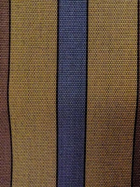 Photo3: M0901M Vintage Japanese Kimono   Brown HANHABA OBI half width sash Stripes Silk. (Grade B) (3)