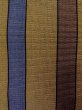 Photo5: M0901M Vintage Japanese Kimono   Brown HANHABA OBI half width sash Stripes Silk. (Grade B) (5)