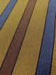 Photo7: M0901M Vintage Japanese Kimono   Brown HANHABA OBI half width sash Stripes Silk. (Grade B) (7)