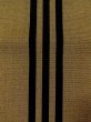 Photo10: M0901M Vintage Japanese Kimono   Brown HANHABA OBI half width sash Stripes Silk. (Grade B) (10)