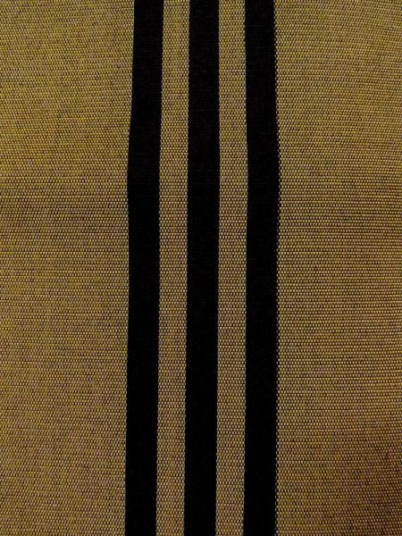 Photo10: M0901M Vintage Japanese Kimono   Brown HANHABA OBI half width sash Stripes Silk. (Grade B) (10)