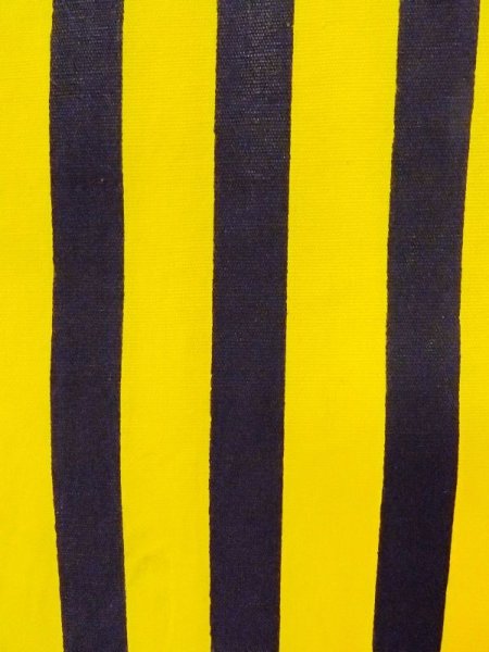 Photo3: M0901N Vintage Japanese Kimono   Black HANHABA OBI half width sash Stripes Cotton. (Grade B) (3)