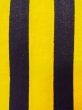 Photo4: M0901N Vintage Japanese Kimono   Black HANHABA OBI half width sash Stripes Cotton. (Grade B) (4)