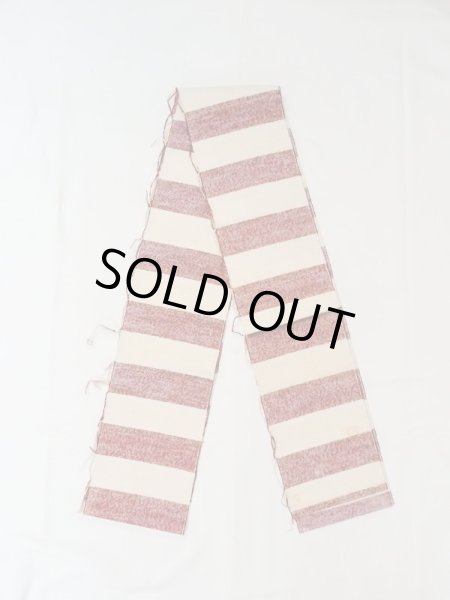Photo1: M0901O Vintage Japanese Kimono   Off White HANHABA OBI half width sash Stripes Mixed. (Grade B) (1)