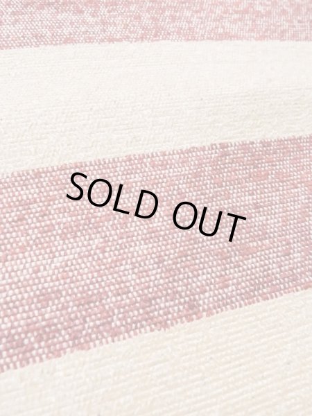 Photo5: M0901O Vintage Japanese Kimono   Off White HANHABA OBI half width sash Stripes Mixed. (Grade B) (5)