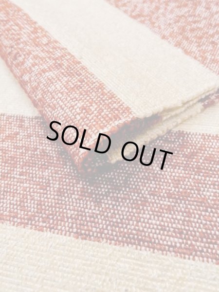 Photo7: M0901O Vintage Japanese Kimono   Off White HANHABA OBI half width sash Stripes Mixed. (Grade B) (7)