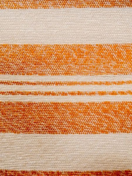 Photo3: M0901P Vintage Japanese Kimono   Off White HANHABA OBI half width sash Stripes Mixed. (Grade B) (3)