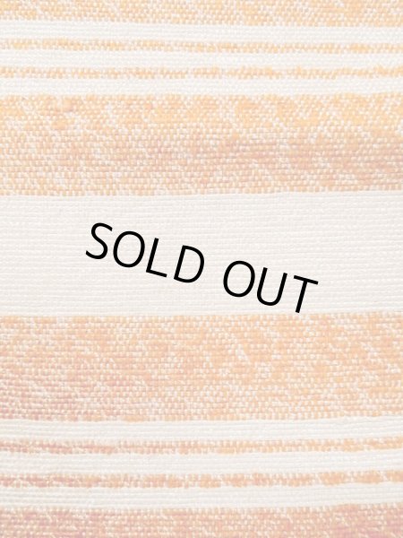 Photo4: M0901P Vintage Japanese Kimono   Off White HANHABA OBI half width sash Stripes Mixed. (Grade B) (4)