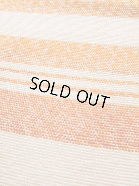 Photo6: M0901P Vintage Japanese Kimono   Off White HANHABA OBI half width sash Stripes Mixed. (Grade B) (6)