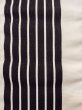 Photo2: Mint M0901R Vintage Japanese Kimono   Black HANHABA OBI half width sash Stripes Silk. (Grade A) (2)