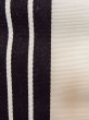 Photo4: Mint M0901R Vintage Japanese Kimono   Black HANHABA OBI half width sash Stripes Silk. (Grade A) (4)