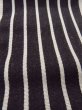 Photo5: Mint M0901R Vintage Japanese Kimono   Black HANHABA OBI half width sash Stripes Silk. (Grade A) (5)