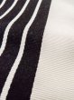 Photo6: Mint M0901R Vintage Japanese Kimono   Black HANHABA OBI half width sash Stripes Silk. (Grade A) (6)