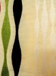Photo5: M0901V Vintage Japanese Kimono   Off White HANHABA OBI half width sash Abstract pattern Silk. (Grade D) (5)