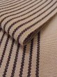 Photo7: M0901Y Vintage Japanese Kimono  Light Brown HANHABA OBI half width sash Line Wool. (Grade B) (7)