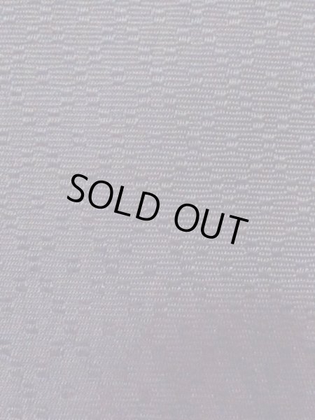 Photo4: M0902B Vintage Japanese Kimono   Black HANHABA OBI half width sash Lozenges Silk. (Grade B) (4)