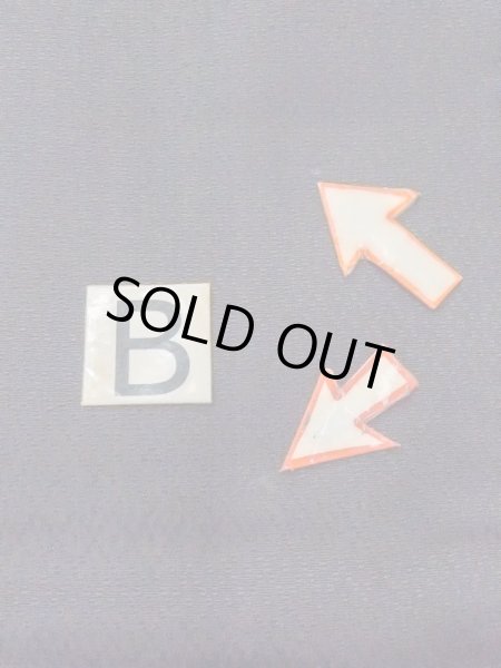 Photo9: M0902B Vintage Japanese Kimono   Black HANHABA OBI half width sash Lozenges Silk. (Grade B) (9)