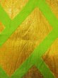 Photo3: M0902D Vintage Japanese Kimono   Yellowish Green HANHABA OBI half width sash Wickerworks Silk. (Grade B) (3)