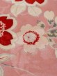 Photo10: M0907A Antique Japanese women   Pink HAORI short jacket / Silk. Flower, Stains/Soils all over.  (Grade C) (10)