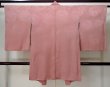 Photo2: M0907B Antique Japanese women  Pale Coral HAORI short jacket / Silk.    (Grade D) (2)