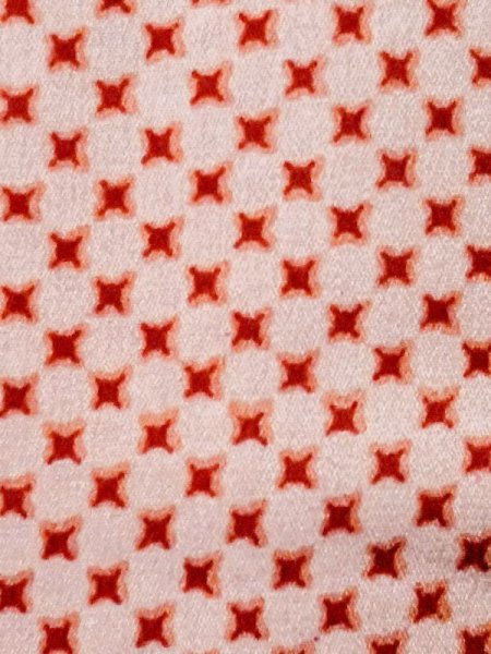 Photo5: M0907C Antique Japanese women Pale Light Coral HAORI short jacket / Silk. Abstract pattern Paper crane pattern  (Grade C) (5)