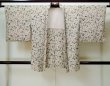 Photo1: M0907D Antique Japanese women Pale Light Green HAORI short jacket / Silk. UME plum bloom   (Grade C) (1)