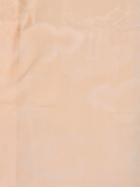 Photo5: M0907E Antique Japanese women Pale Light Orange HAORI short jacket / Silk.    (Grade C) (5)