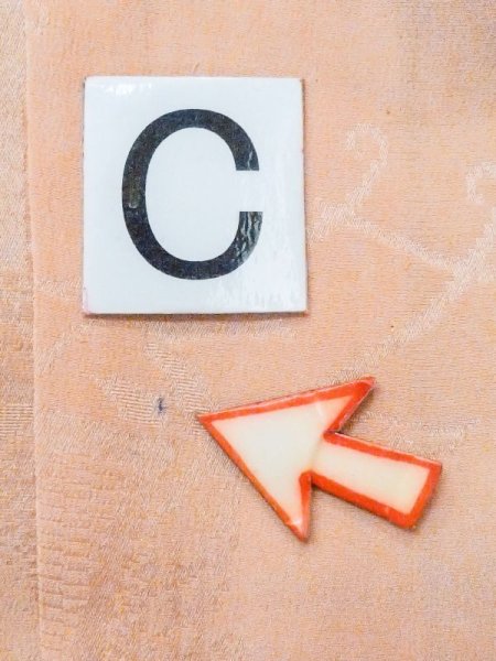 Photo15: M0907E Antique Japanese women Pale Light Orange HAORI short jacket / Silk.    (Grade C) (15)