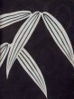 Photo6: M0907J Antique Japanese women   Black HAORI short jacket / Silk. Pine tree/branch/needle,   (Grade C) (6)