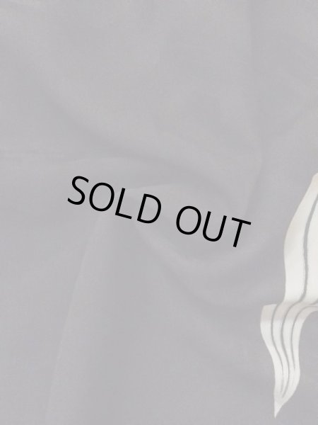 Photo12: M0907J Antique Japanese women   Black HAORI short jacket / Silk. Pine tree/branch/needle,   (Grade C) (12)