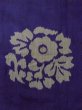 Photo5: M0907M Antique Japanese women  Dark Purple HAORI short jacket / Silk. Flower,   (Grade C) (5)
