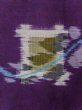 Photo5: M0907N Antique Japanese women  Vivid Purple HAORI short jacket / Silk. Abstract pattern   (Grade C) (5)