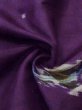Photo9: M0907N Antique Japanese women  Vivid Purple HAORI short jacket / Silk. Abstract pattern   (Grade C) (9)