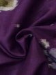 Photo10: M0907N Antique Japanese women  Vivid Purple HAORI short jacket / Silk. Abstract pattern   (Grade C) (10)
