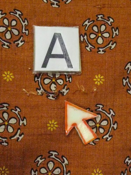 Photo12: M0907Q Antique Japanese women Dark Vivid Orange HAORI short jacket / Silk. Flower,   (Grade C) (12)