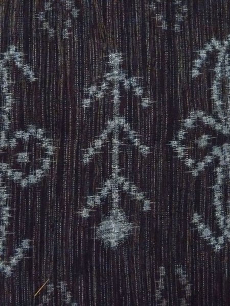 Photo6: M0907S Antique Japanese women   Black HAORI short jacket / Silk. Flower,   (Grade A) (6)