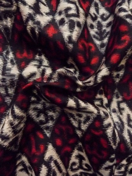 Photo7: M0907V Antique Japanese women   White HAORI short jacket / Silk. Lozenges,   (Grade B) (7)