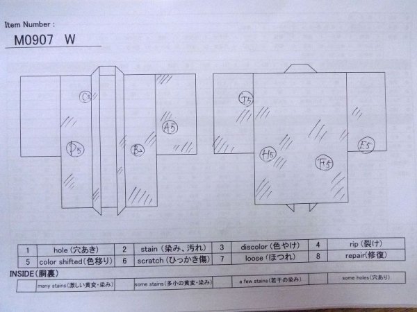 Photo15: M0907W Antique Japanese women  Vivid Multi Color HAORI short jacket / Silk. Abstract pattern   (Grade C) (15)