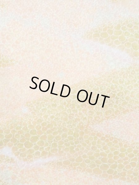 Photo4: M0907Y Vintage Japanese women Light Yellowish Pink HAORI short jacket / Synthetic. Flower,   (Grade A) (4)