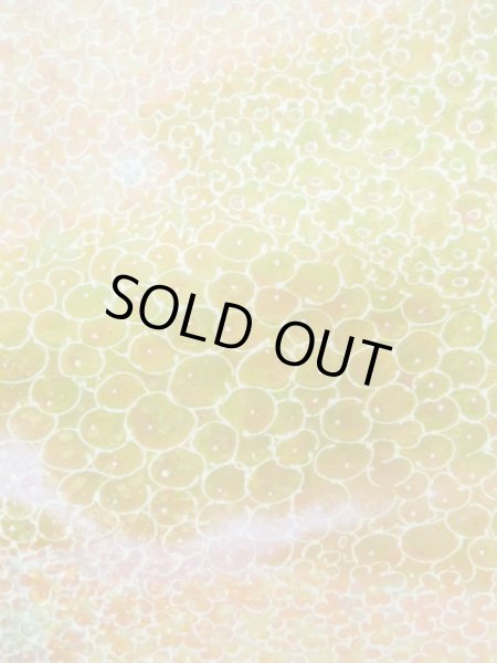 Photo5: M0907Y Vintage Japanese women Light Yellowish Pink HAORI short jacket / Synthetic. Flower,   (Grade A) (5)