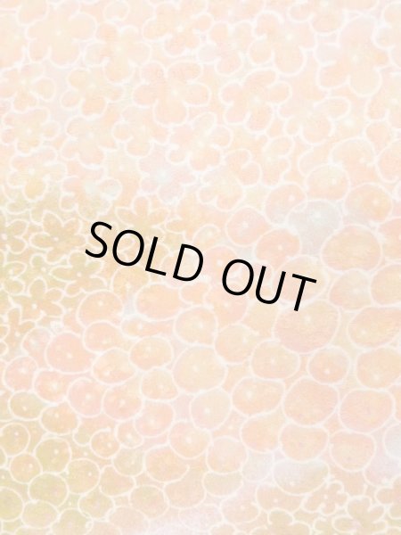 Photo6: M0907Y Vintage Japanese women Light Yellowish Pink HAORI short jacket / Synthetic. Flower,   (Grade A) (6)