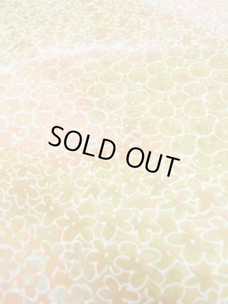 Photo9: M0907Y Vintage Japanese women Light Yellowish Pink HAORI short jacket / Synthetic. Flower,   (Grade A) (9)