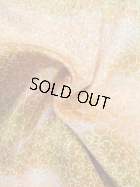 Photo11: M0907Y Vintage Japanese women Light Yellowish Pink HAORI short jacket / Synthetic. Flower,   (Grade A) (11)