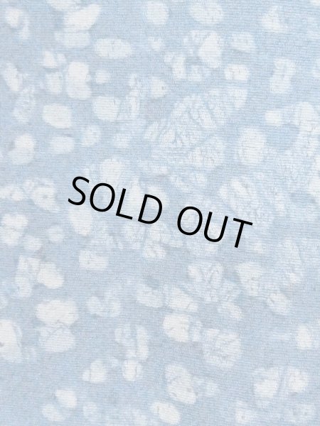 Photo1: M0907Z Vintage Japanese women  Grayish Light Blue HAORI short jacket /  Abstract pattern   (Grade B) (1)