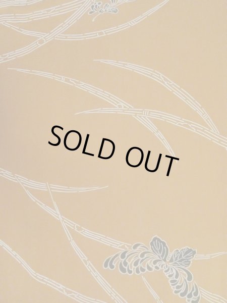 Photo5: M0908A Vintage Japanese women  Dark Green HAORI short jacket / Silk. Chrysanthemum,   (Grade B) (5)