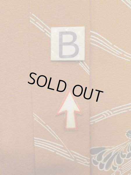 Photo17: M0908A Vintage Japanese women  Dark Green HAORI short jacket / Silk. Chrysanthemum,   (Grade B) (17)