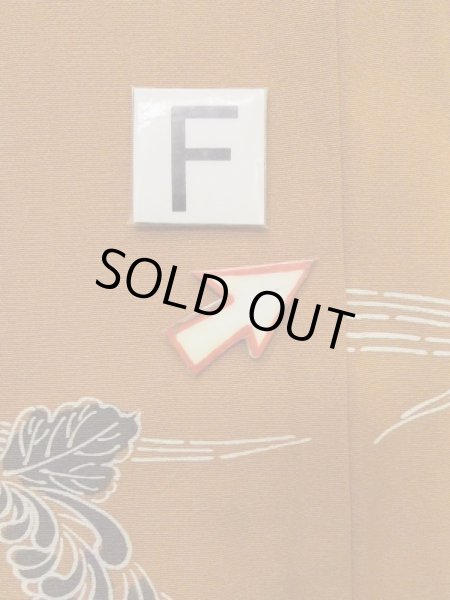 Photo21: M0908A Vintage Japanese women  Dark Green HAORI short jacket / Silk. Chrysanthemum,   (Grade B) (21)