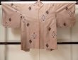 Photo2: M0908B Antique Japanese women  Pale Pink HAORI short jacket / Silk. Lozenges,   (Grade C) (2)