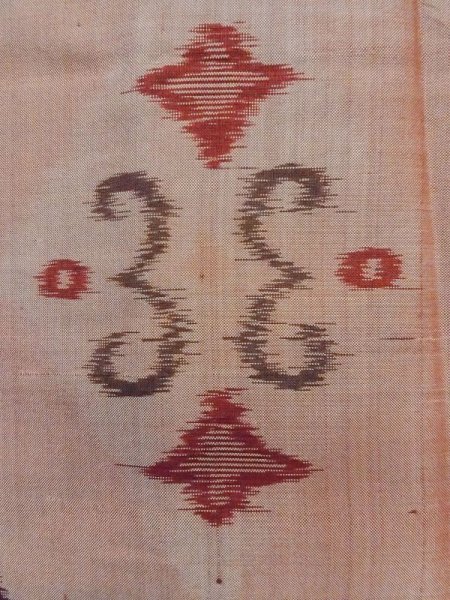 Photo7: M0908B Antique Japanese women  Pale Pink HAORI short jacket / Silk. Lozenges,   (Grade C) (7)